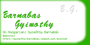 barnabas gyimothy business card